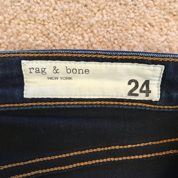 Rag and Bone Cate Mid Rise Skinny Jeans Womens Waist 24 Size 0 Dark Wash Blue - Picture 5 of 16
